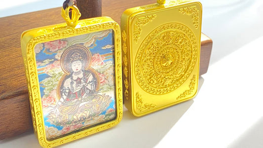 Eastmyths’ Thangka Guardian Pendant: Samantabhadra’s Wisdom for Dragon & Snake Souls