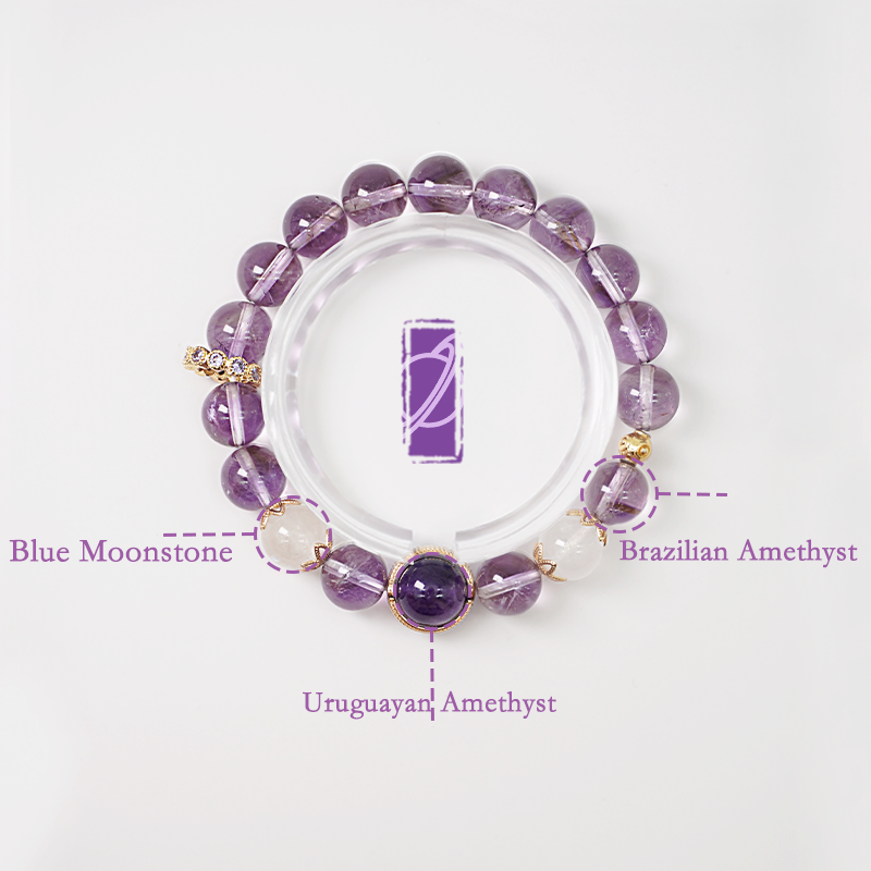 Purple Jade Radiance Bracelet ——A Symbol of Spiritual Elegance & Inner Wisdom